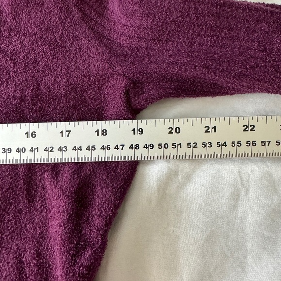 Paraphrase Women's Terrycloth V-Neck Long Sleeve Sweater Purplish-Wine Size XL - Picture 6 of 10